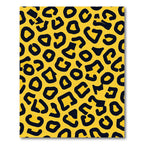 Bold Yellow Black Leopard Spots Rug