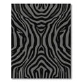 Monochromatic Gray Zebra Stripe Rug