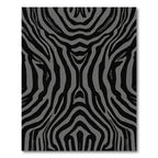 Monochromatic Gray Zebra Stripe Rug