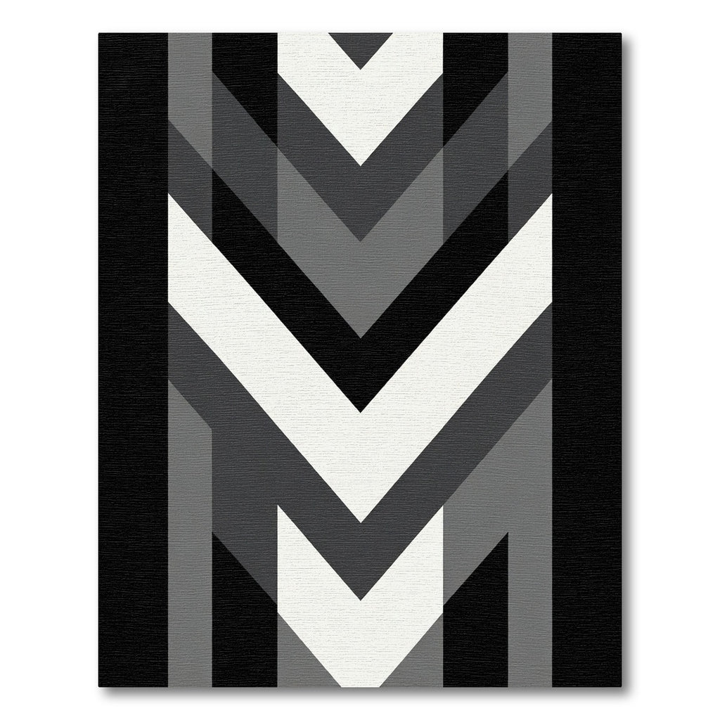 Monochromatic Geometric Chevron Arrows Rug