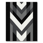 Monochromatic Geometric Chevron Arrows Rug