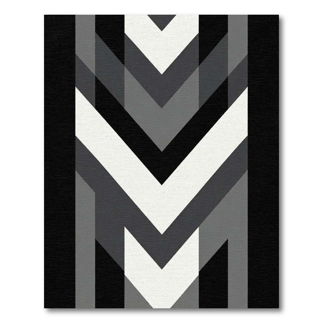 Monochromatic Geometric Chevron Arrows Rug