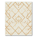Golden Diamond Geometric Lines Rug