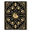 Golden Rabbit Floral Art Deco Rug