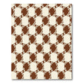 Brown White Cubes Distorted Pattern Rug