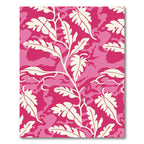 Pink Cream Camouflage Floral Vines Rug