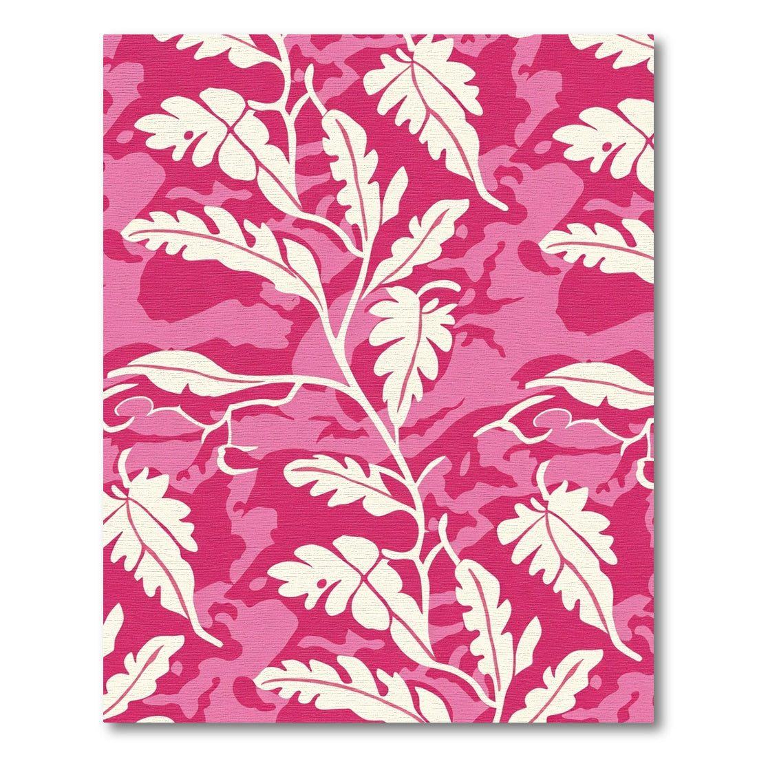 Pink Cream Camouflage Floral Vines Rug