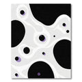 Black and Lavender Blob Abstract Rug