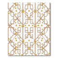 Tan Gold Geometric Lattice Rug