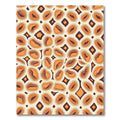 Orange Brown Abstract Irregular Shapes Rug