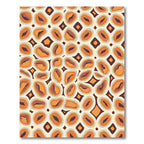 Orange Brown Abstract Irregular Shapes Rug