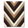 Chic Brown Chevron Herringbone Rug