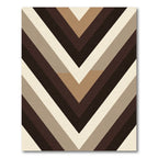 Chic Brown Chevron Herringbone Rug