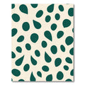 Teal Spots Cream Organic Rug