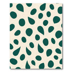 Teal Spots Cream Organic Rug