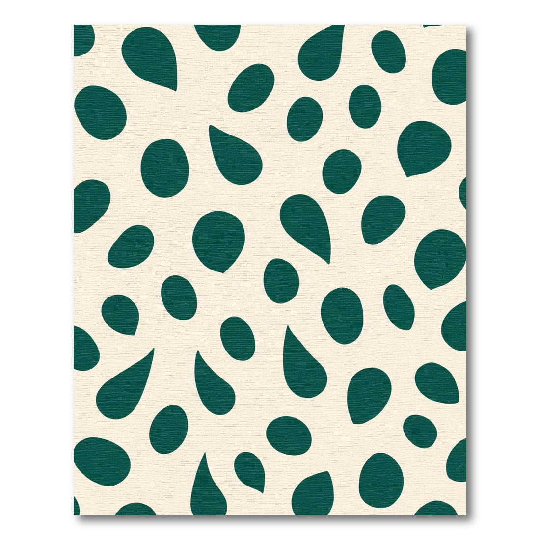 Teal Spots Cream Organic Rug