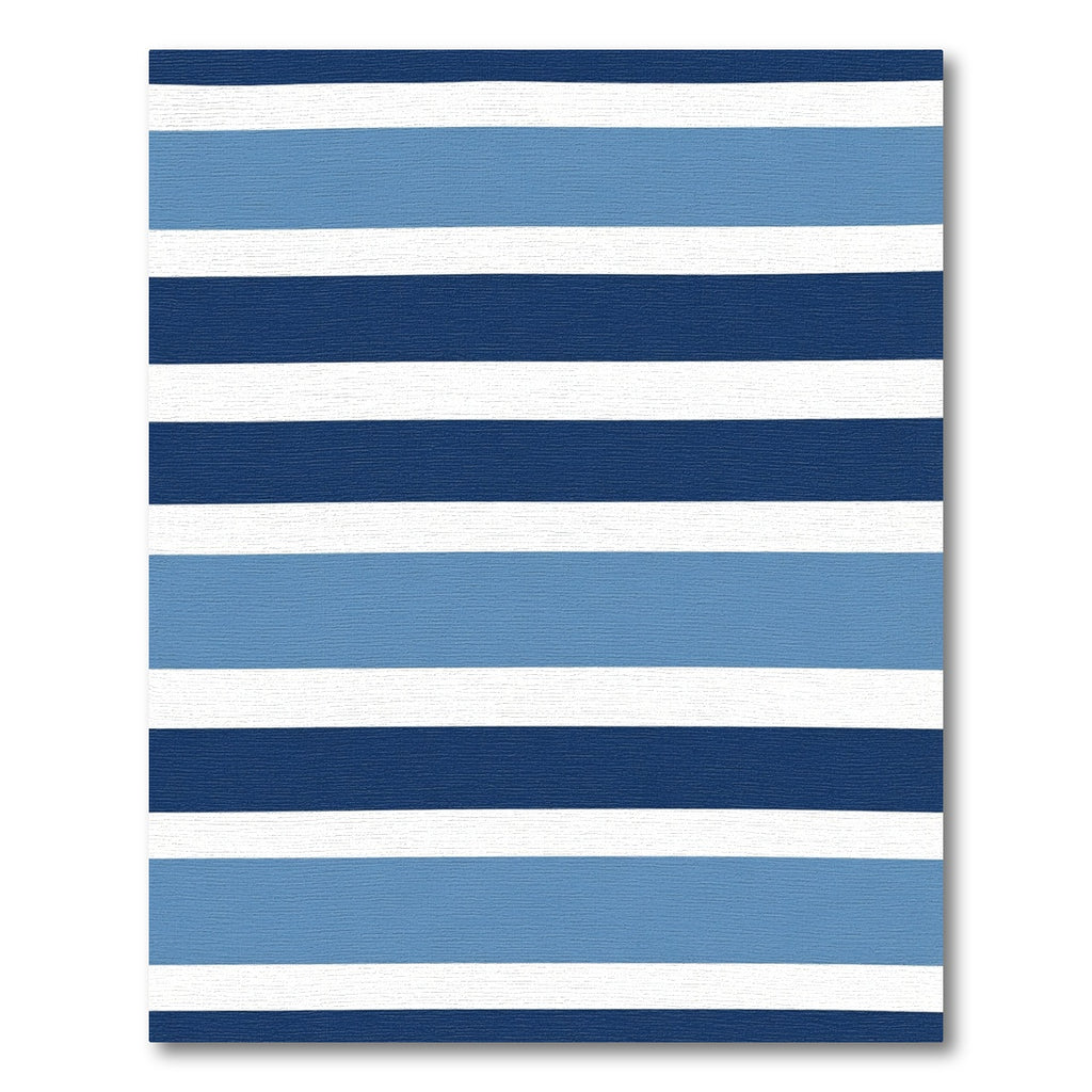 Horizontal Blue White Stripe Rug