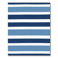 Horizontal Blue White Stripe Rug