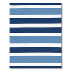 Horizontal Blue White Stripe Rug