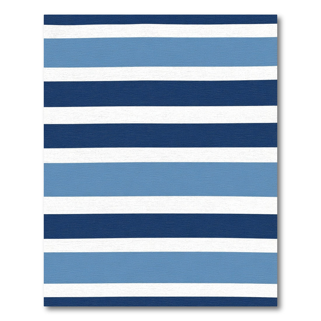 Horizontal Blue White Stripe Rug