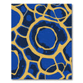 Blue Yellow Organic Cell Abstraction Rug