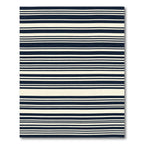 Ink Ivory Horizontal Lines Rug