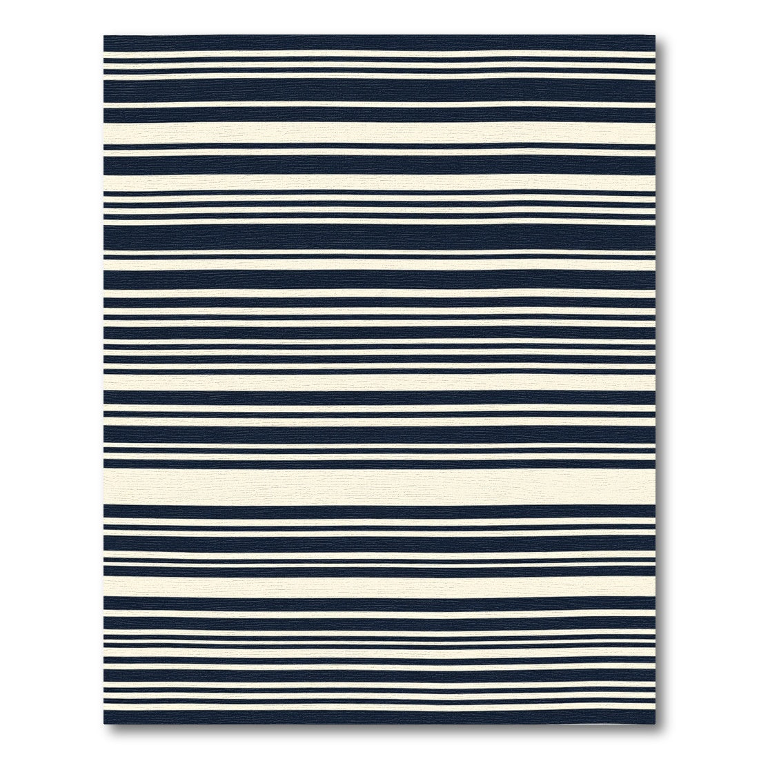 Ink Ivory Horizontal Lines Rug