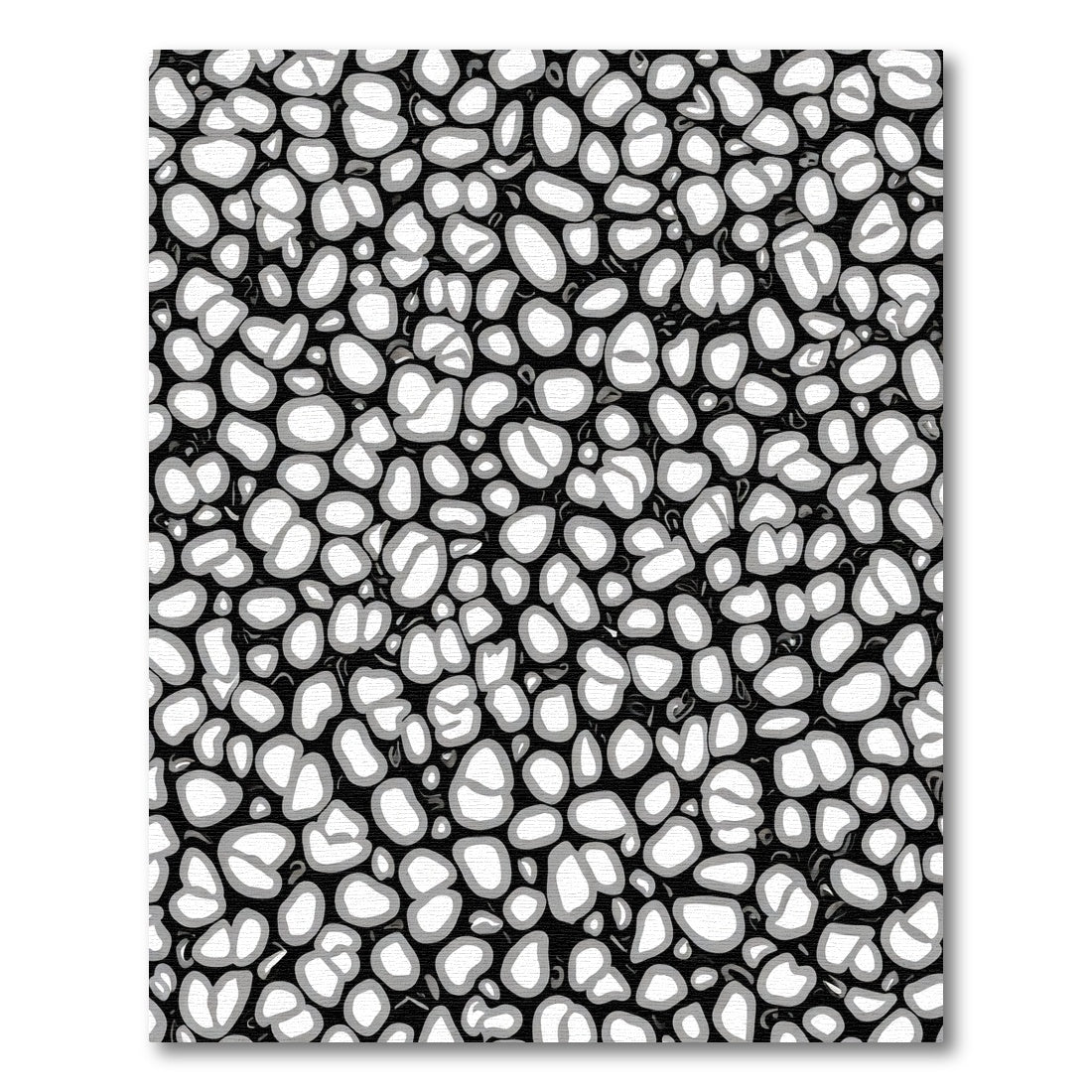 Abstract Pebble Gray Organic Texture Rug