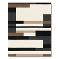 Modern Earthy Tone Geometric Rectangles Rug