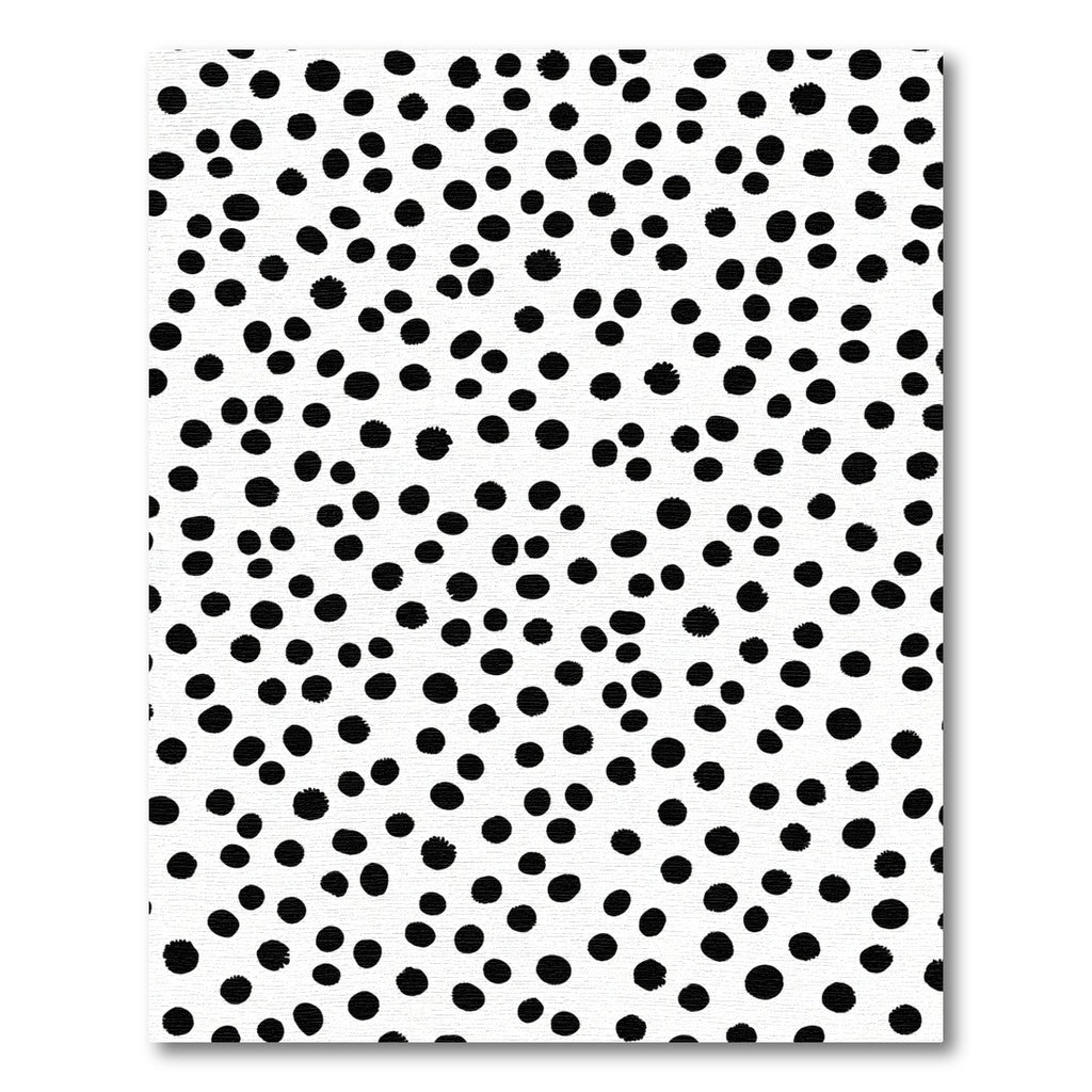 Black White Scattered Polka Dot Rug