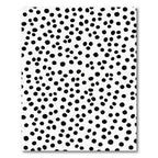 Black White Scattered Polka Dot Rug