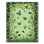 Whimsical Garden Insects and Butterflies Rug