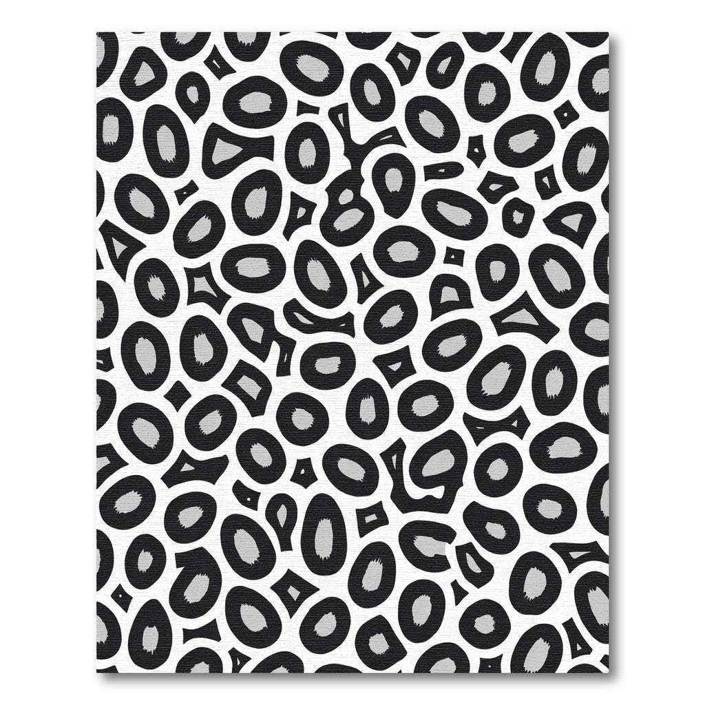 Chic Black Gray Animal Spots Rug