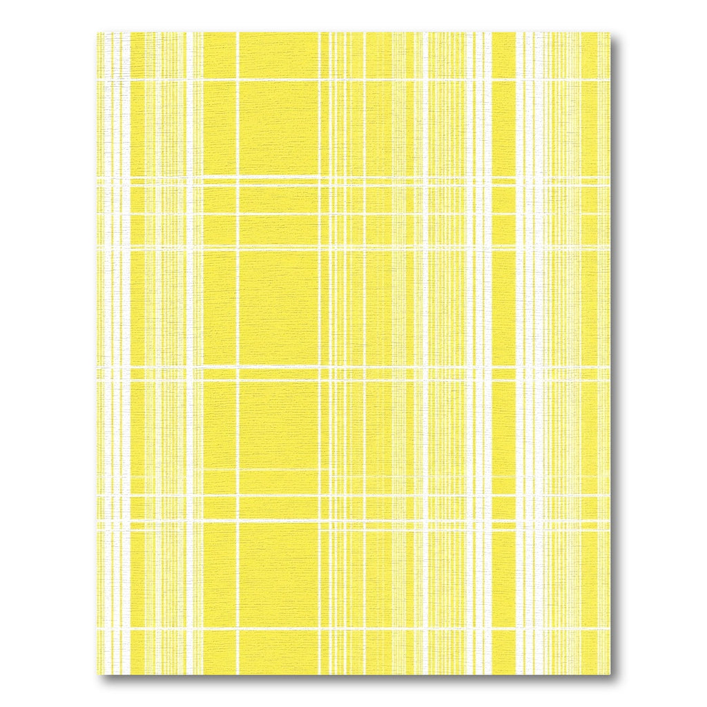 Yellow White Gridlines Tartan Rug