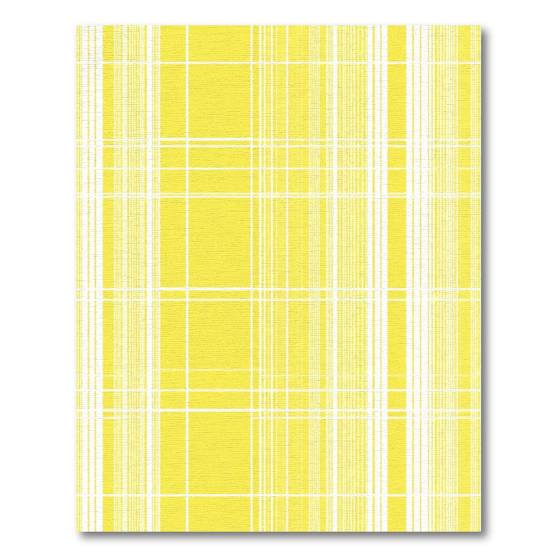 Yellow White Gridlines Tartan Rug