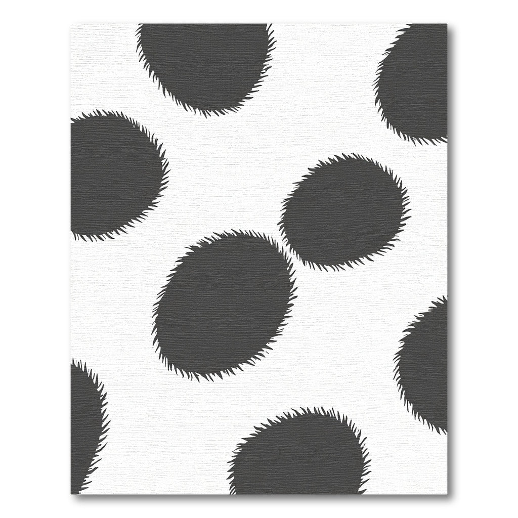 Dark Gray Organic Oval Spot Rug
