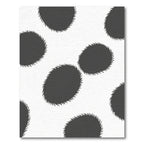 Dark Gray Organic Oval Spot Rug