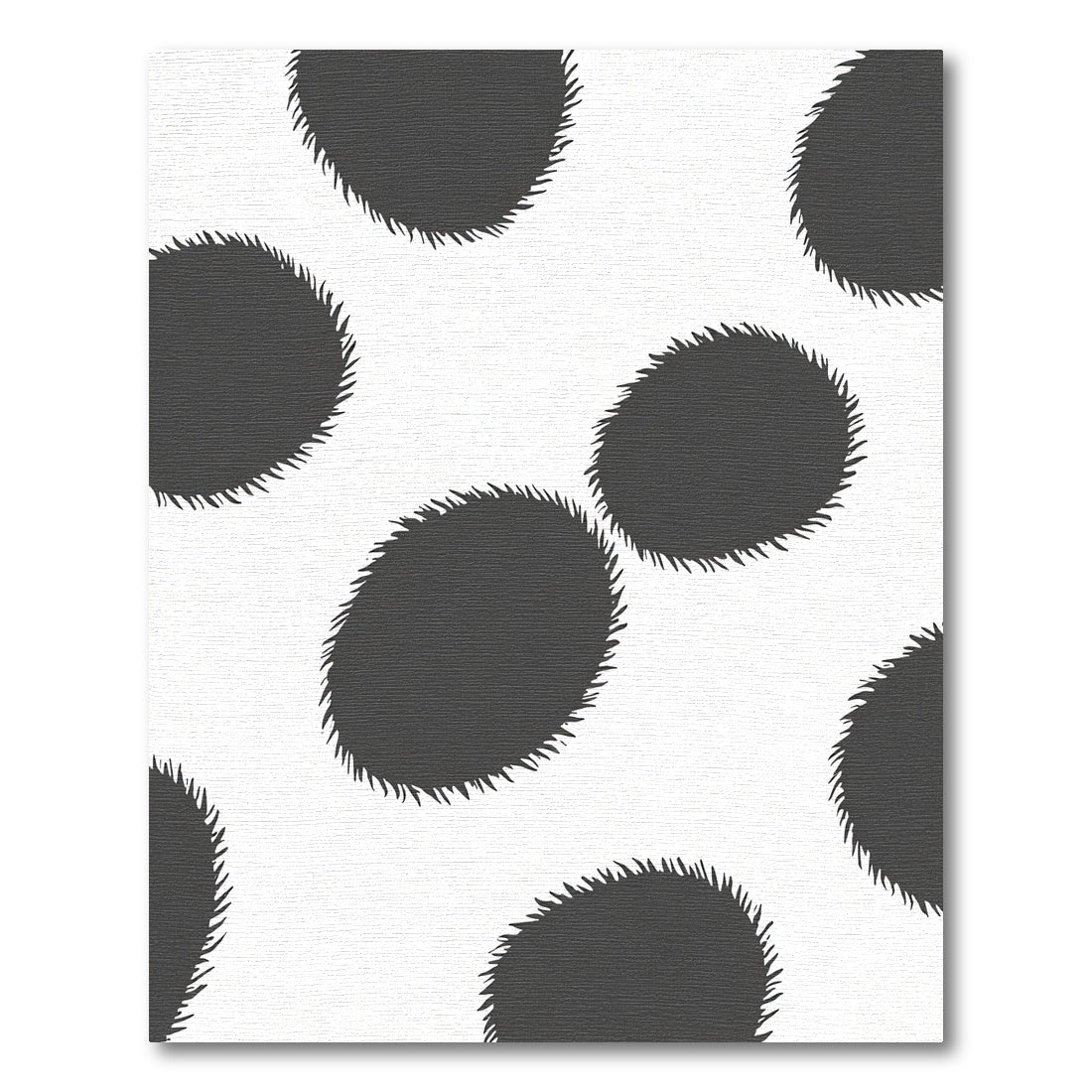 Dark Gray Organic Oval Spot Rug