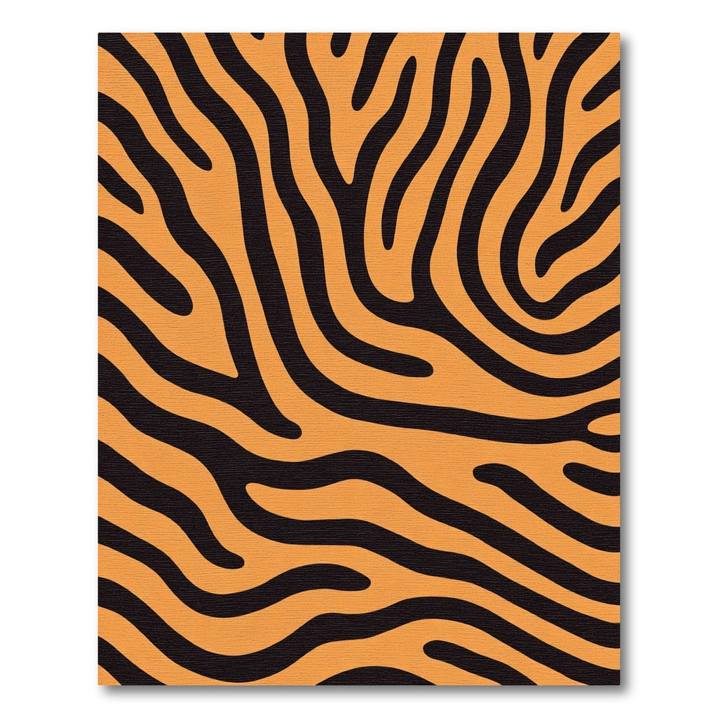 Bold Orange Black Animal Stripe Rug