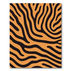 Bold Orange Black Animal Stripe Rug