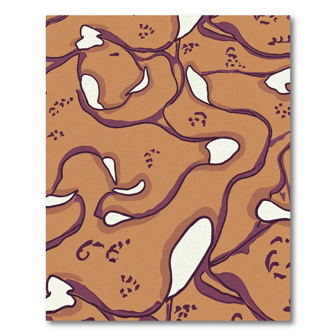 Amber Organic Swirl Flow Rug