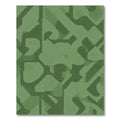 Earthy Green Abstract Camouflage Layout Rug