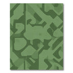 Earthy Green Abstract Camouflage Layout Rug