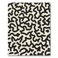 Abstract Black Organic Line Art Rug
