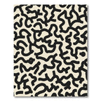 Abstract Black Organic Line Art Rug