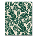 Emerald Green Tropical Leaf Pattern Rug