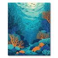 Vibrant Coral Reef Undersea Scene Rug