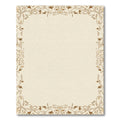 Elegant Beige Floral Swirl Frame Rug