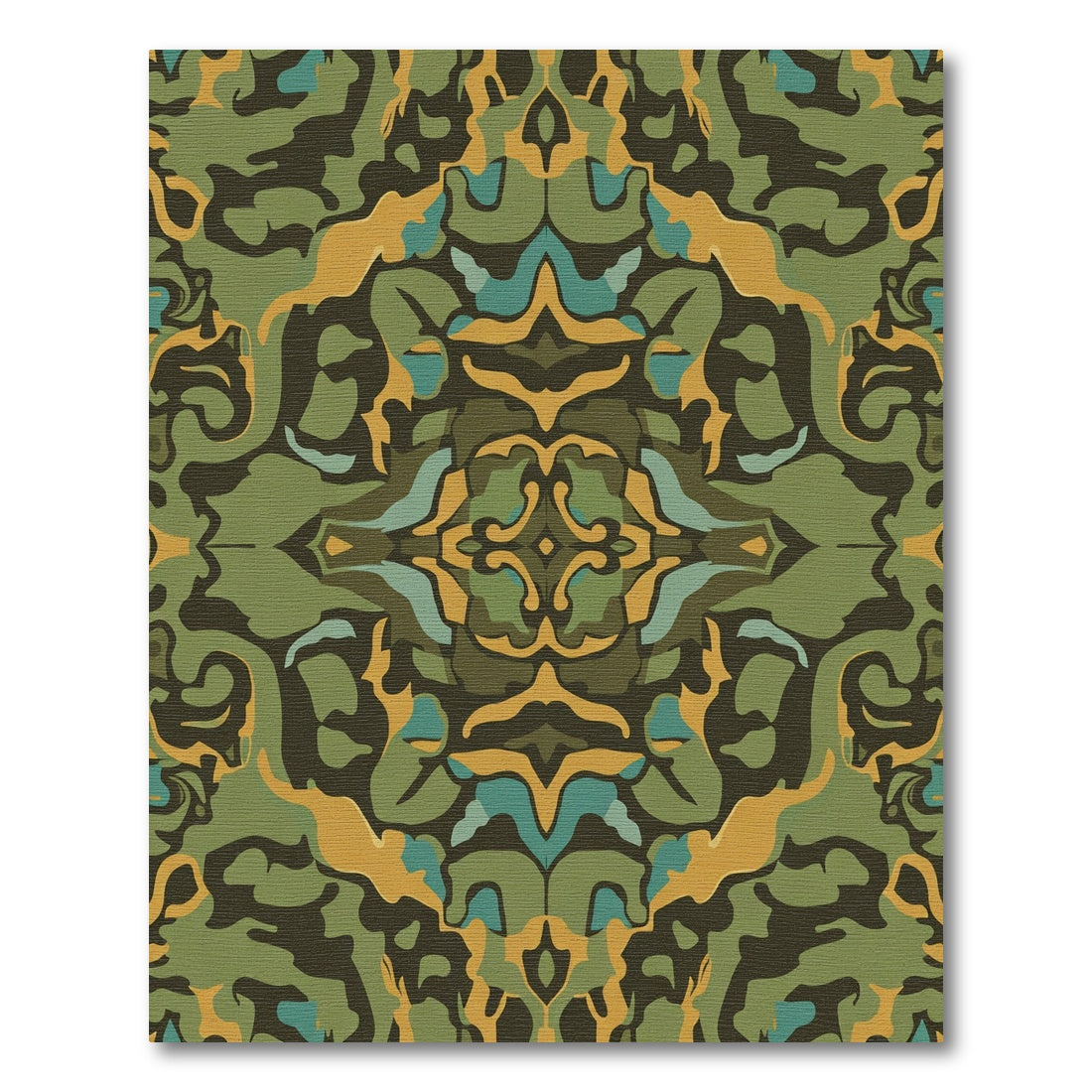 Camouflage Organic Flow Mosaic Rug