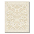 Geometric Diamond Beige Textured Rug